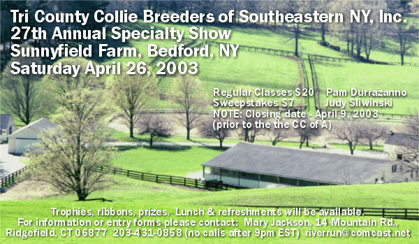 Tri County Collie Breeders of Southeastern New York