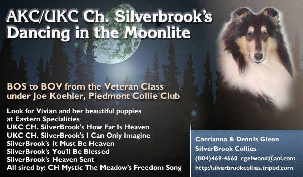AKC/UKC Ch. Silverbrook's Dancing in the Moonlite