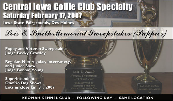 Central Iowa Collie Club Specialty, Feb. 17, 2007