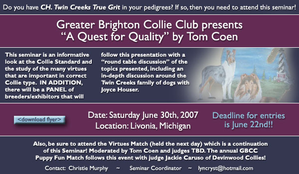 Great Brighton Collie Club -- A Quest for Quality by Tom Coen