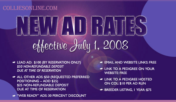 Collies Online -- New Ad Rates