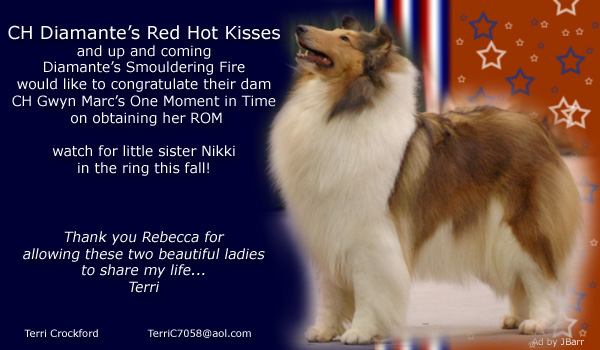 Terri Crockford -- CH Diamante's Red Hot Kisses