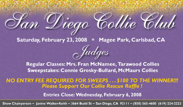 San Diego Collie Club -- February 23, 2008