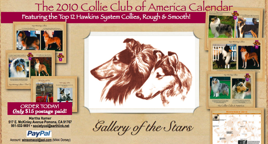 CCA -- Collie Club of America 2010 Calendar