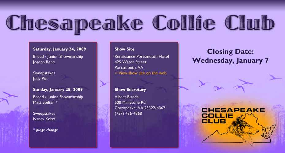 Chesapeake Collie Club -- Jan. 24 & 25, 2009