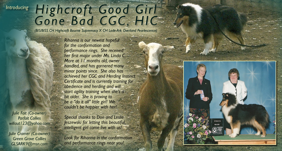 Julie Fait / Julie Cramer -- Highcroft Good Girl Gone Bad CGC, HIC