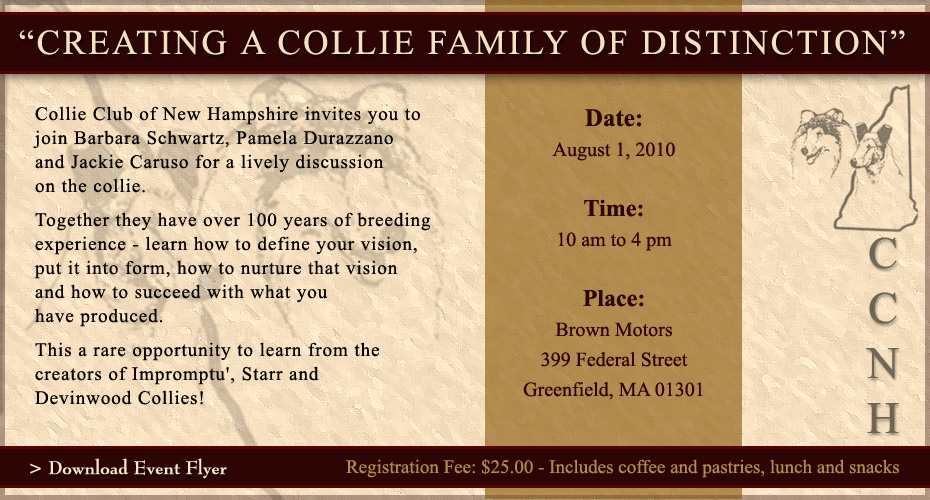 Collie Club of New Hampshire -- "Creating A Collie Family Of Distinction"