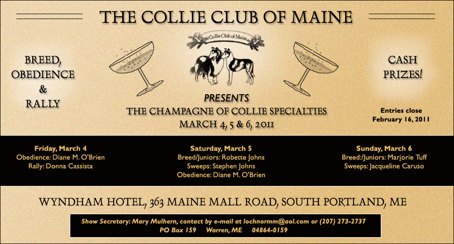 The Collie Club of Maine -- 2011 Upcoming Specialties