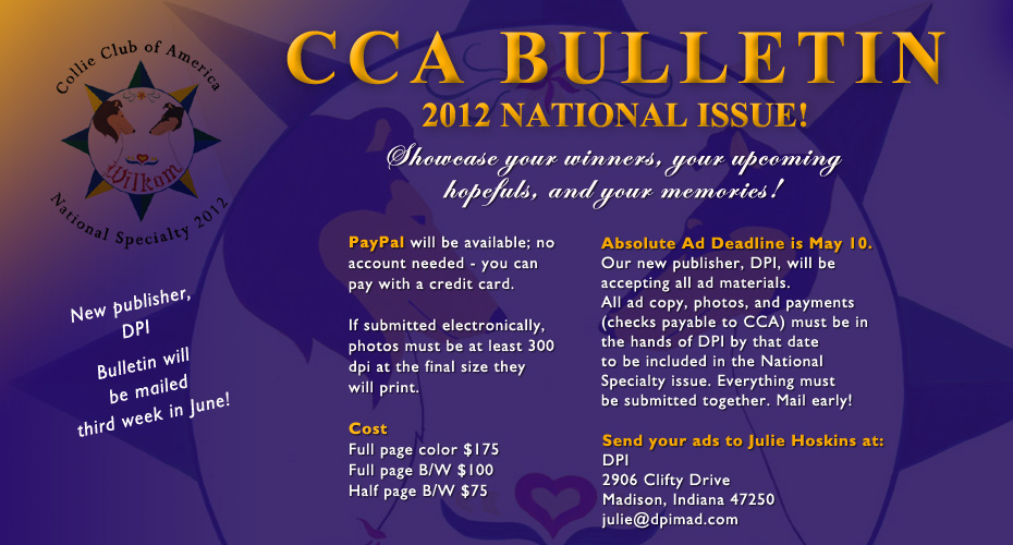 Collie Club of America -- CCA Bulletin, 2012 National Issue