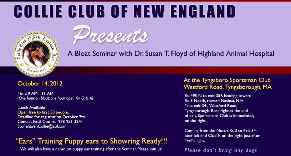 Collie Club of New England  -- 2012 Seminar 