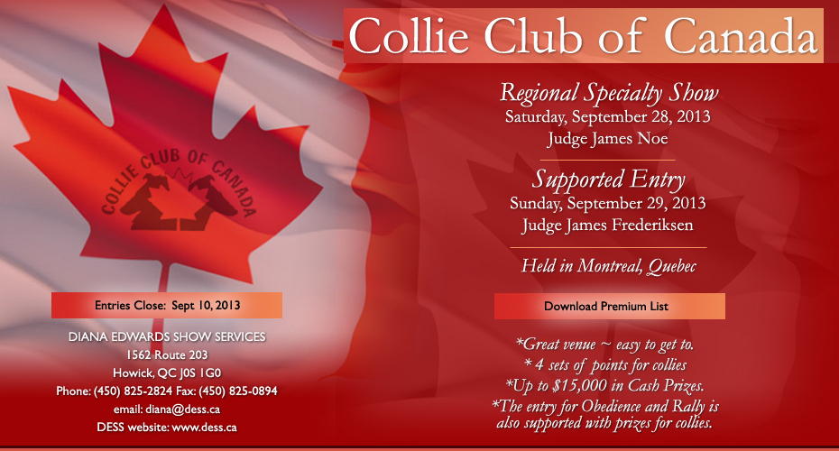 Collie Club of Canada -- 2013 Regional Specialty Show
