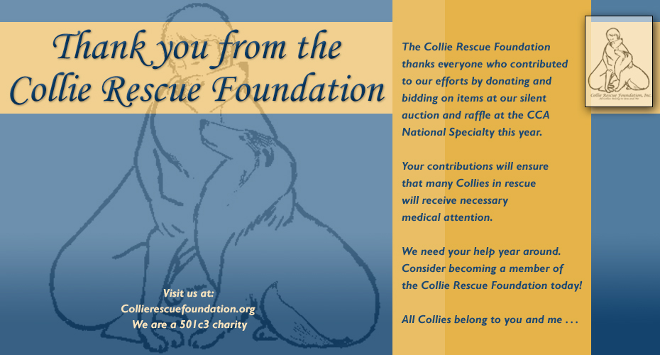 Collie Rescue Foundation, Inc. -- Thank you for your support