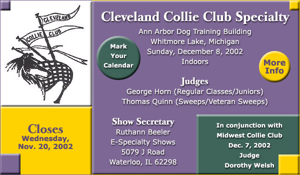 Cleveland Collie Club -- Dec. 9, 2002 