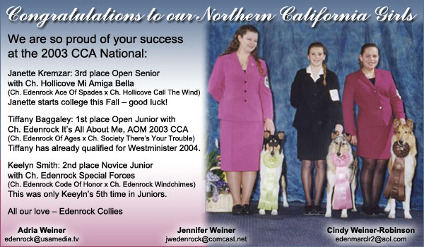 Congratulations to our Northern California Girls