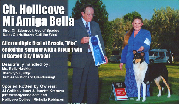 Ch. Hollicove Mi Amiga Bella