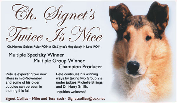 Ch. Signet's Twice Is Nice