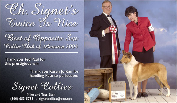 Ch. Signet's Twice Is Nice