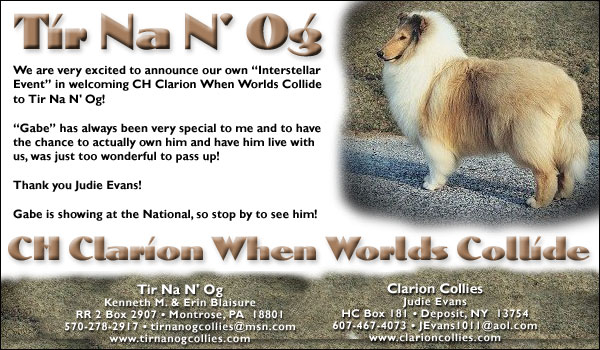 Ch. Clarion When Worlds Collide