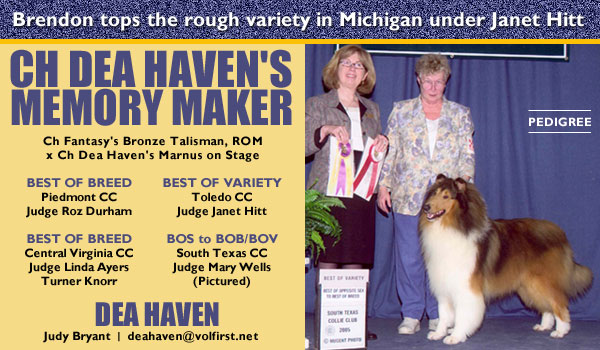 Ch. Dea Haven's Memory Maker