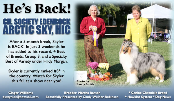 Ch. Society Edenrock Arctic Sky, HIC