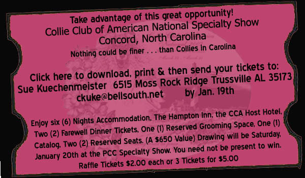 Collie Club of America -- 2007 National Specialty Raffle