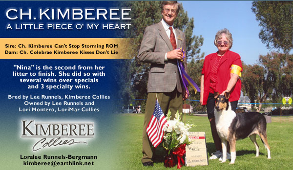 Kimberee -- Ch. Kimberee A Little Piece O' My Heart