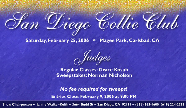 San Diego Collie Club -- Feb. 25, 2006