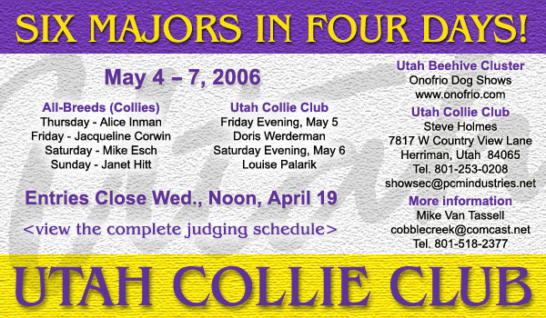 Utah Collie Club -- May 4 - 7, 2006