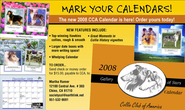 Collie Club of America -- 2008 Calendar