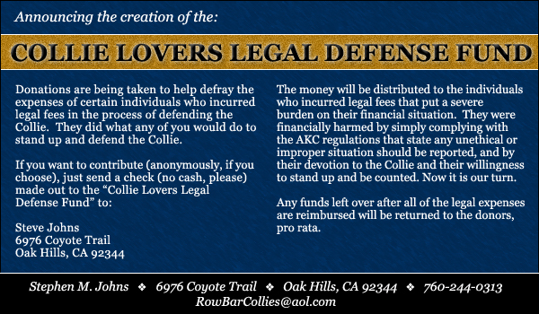 Collie Lovers Legal Defense Fund