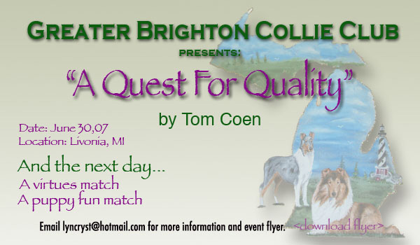 Greater Brighton Collie Club -- Presents "A Quest For Quality"