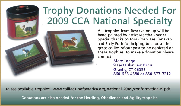 2009 CCA National Specialty Trophy Donations