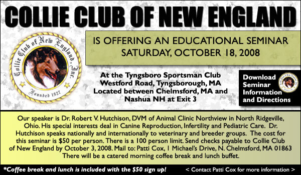 Collie Club of New England 2008 Educational Seminar