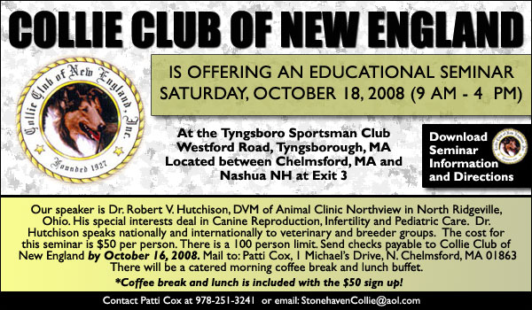 Collie Club of New England 2008 Educational Seminar