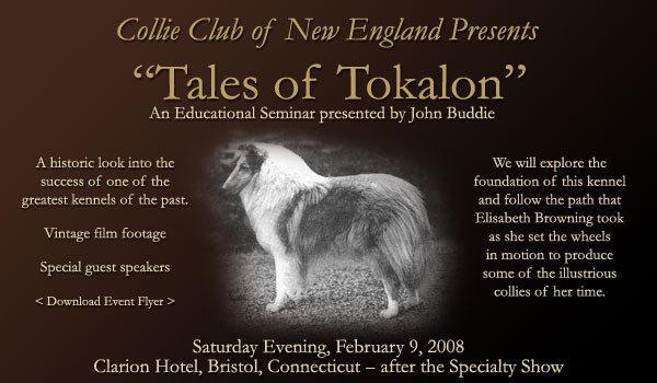 Collie Club of New England -- Tales of ToKalon presented by John Buddie