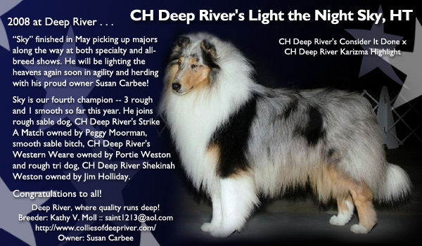 Deep River -- CH Deep River's Light the Night Sky, HT