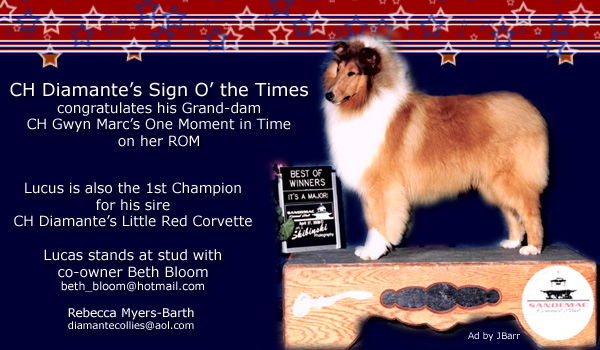 Beth Bloom and Rebecca Myers-Barth -- CH Diamante's Sign O' the Times