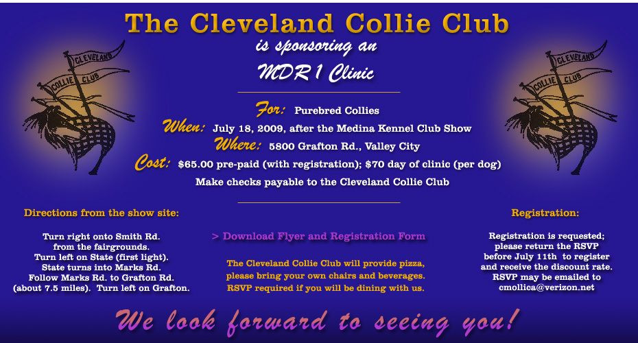 The Cleveland Collie Club 2009 MDR1 Health Clinic