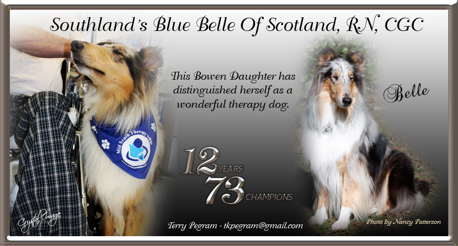 Terry Pegram -- Southland's Blue Belle Of Scotland, RN, CGC