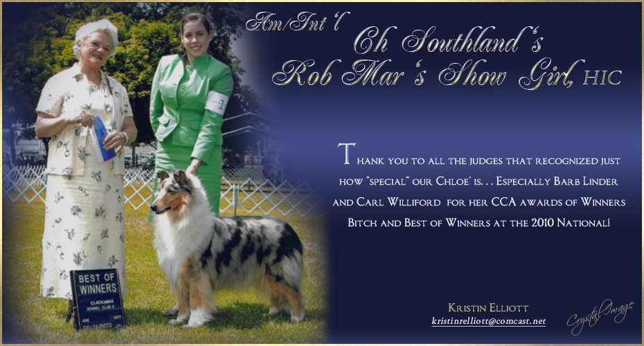 Rob Mar Collies -- AM/INT CH Southland's Rob Mar's Show Girl, HIC