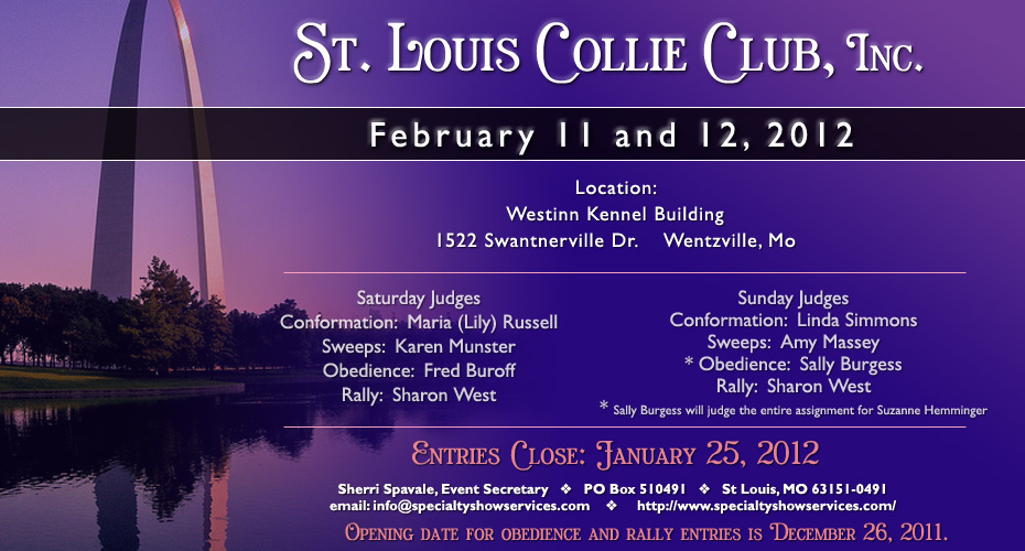 St. Louis Collie Club -- 2012 Specialty Shows