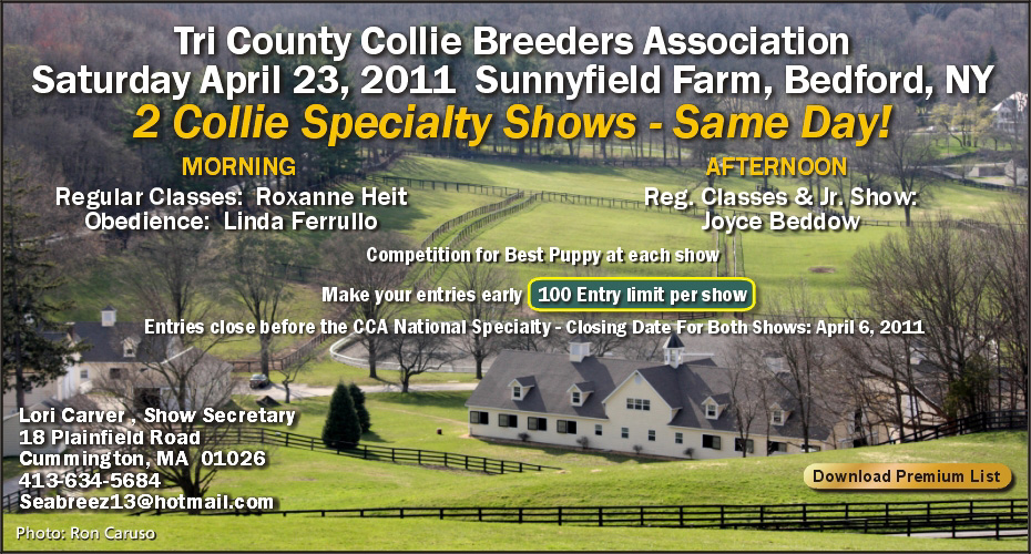 Tri County Collie Breeders Association 2011 Specialty Shows