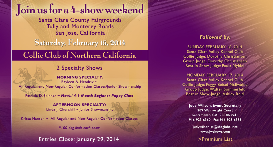 Collie Club of Northern California -- 2014 Specialty Shows