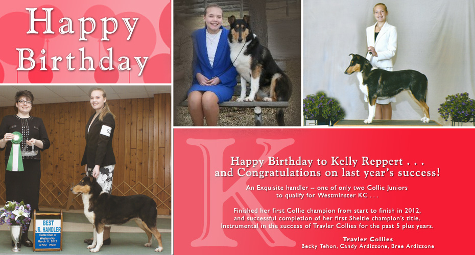 Travler Collies -- Travler Collies wishes Kelly Reppert A Happy Birthday