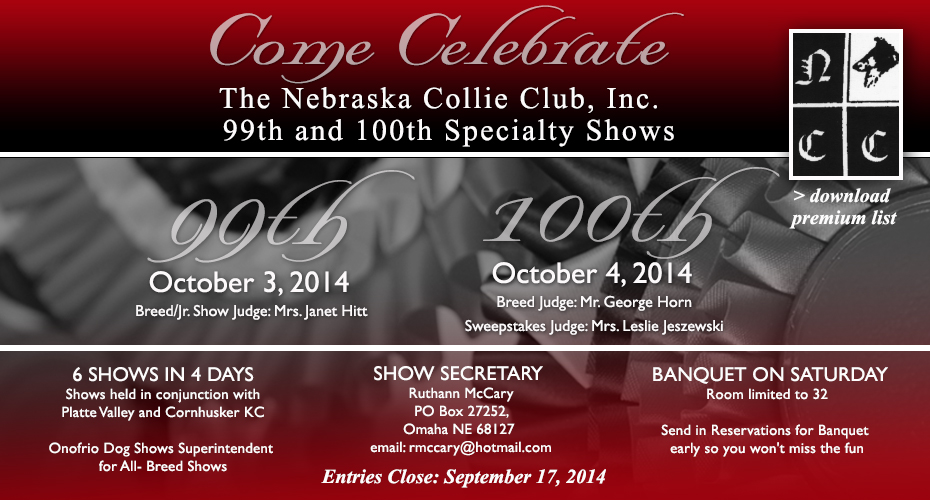 Nebraska Collie Club -- 2014 Specialty Shows