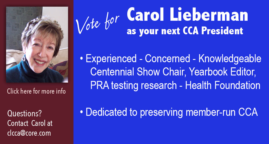 Carol Lieberman -- Vote for Carol Lieberman as your next CCA President
