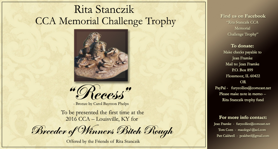 Rita Stanczik CCA Memorial Challenge Trophy