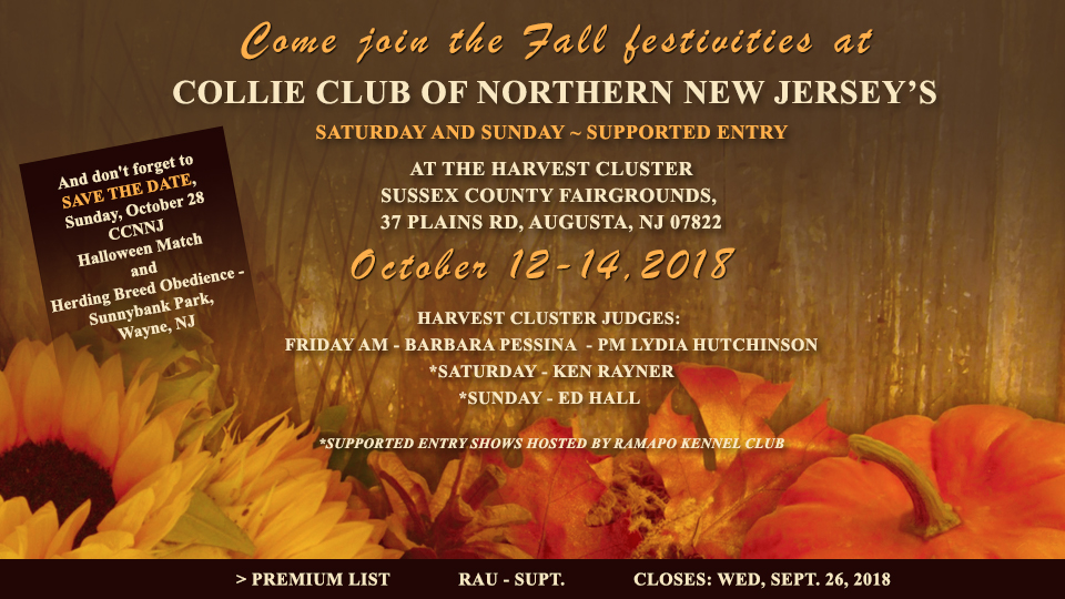 Collie Club of Northern New Jersey -- 2018 Fall Festivities