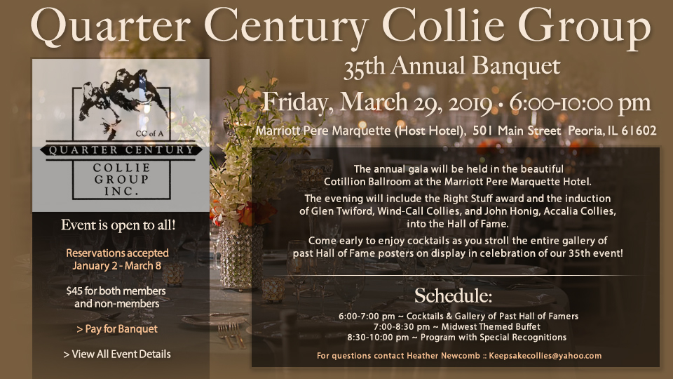 Quarter Century Collie Group  -- 2019 Annual Banquet