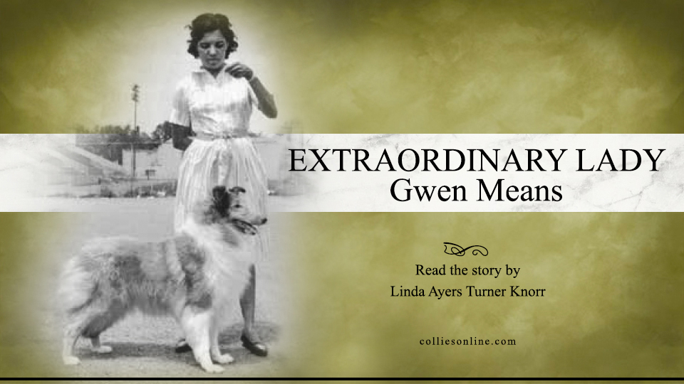 Colliesonline.com -- Extraordinary Lady / Gwen Means by Linda Ayers Turner Knorr